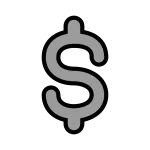 Heavy Dollar Sign SVG Icon